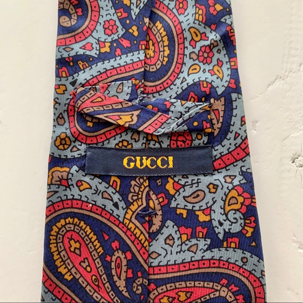 Gucci silk tie vintage - Picture 3 of 5